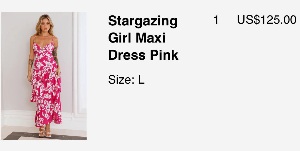 Pink and White Floral dress (L)